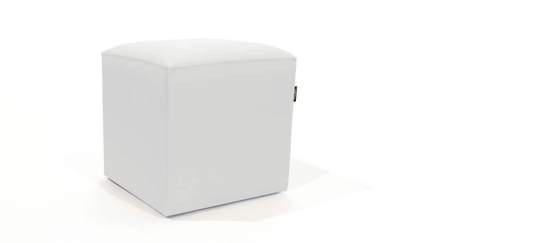 Puff Cuadrado Cube 40x40 -Náutico Blanco